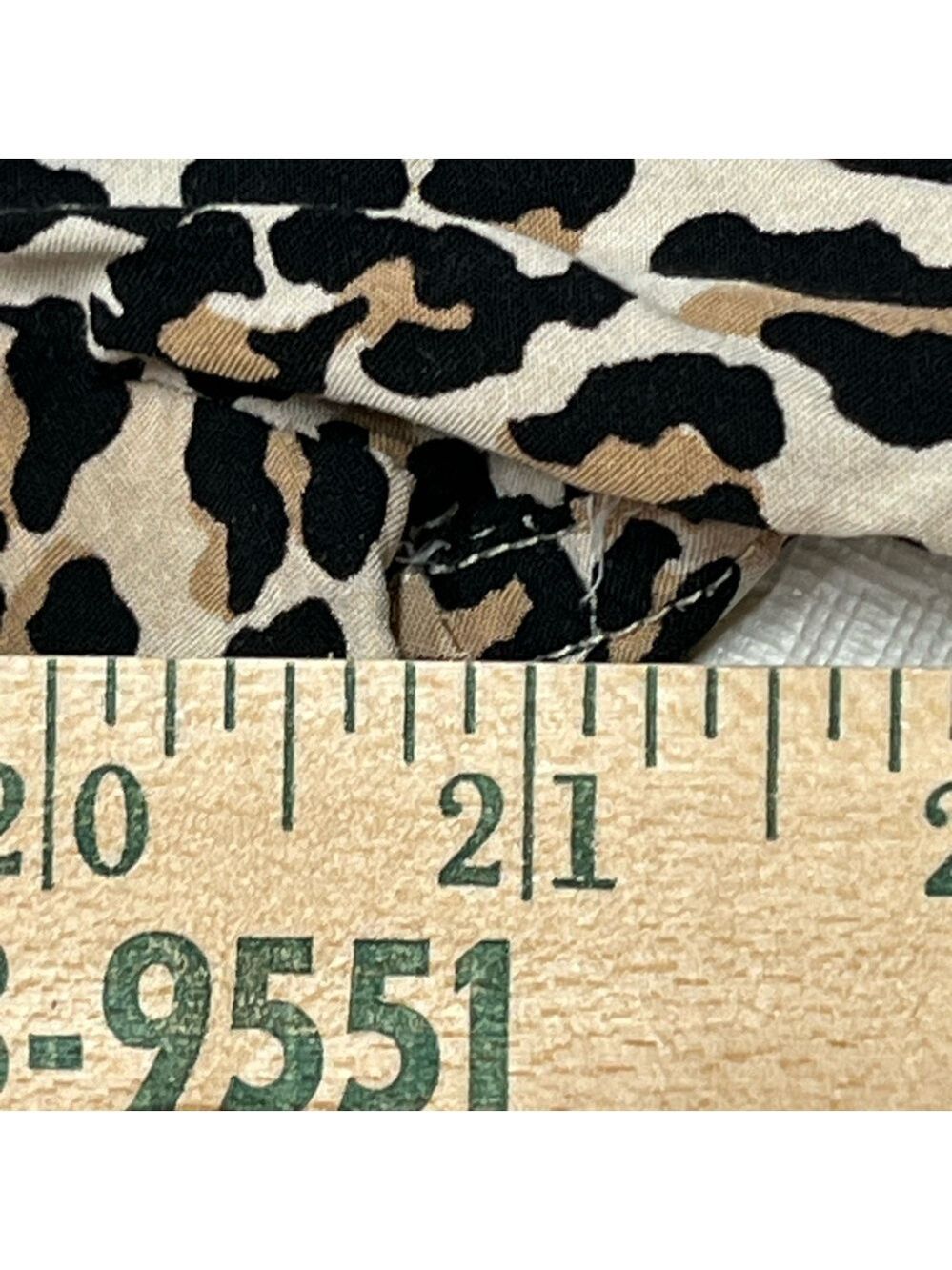 Jones New York Signature Women's Top Large Roll Tab Sleeve Animal Print Blouse - Picture 10 of 11